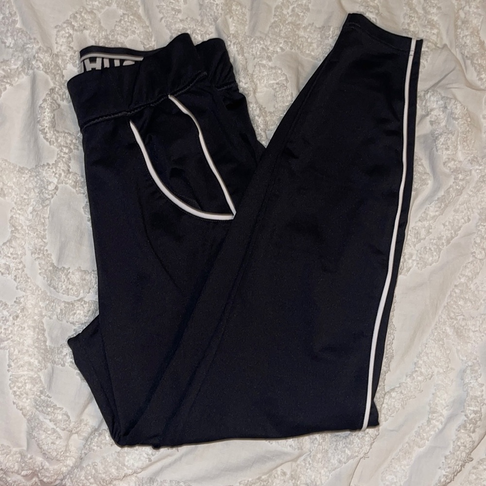 black gym shark joggers